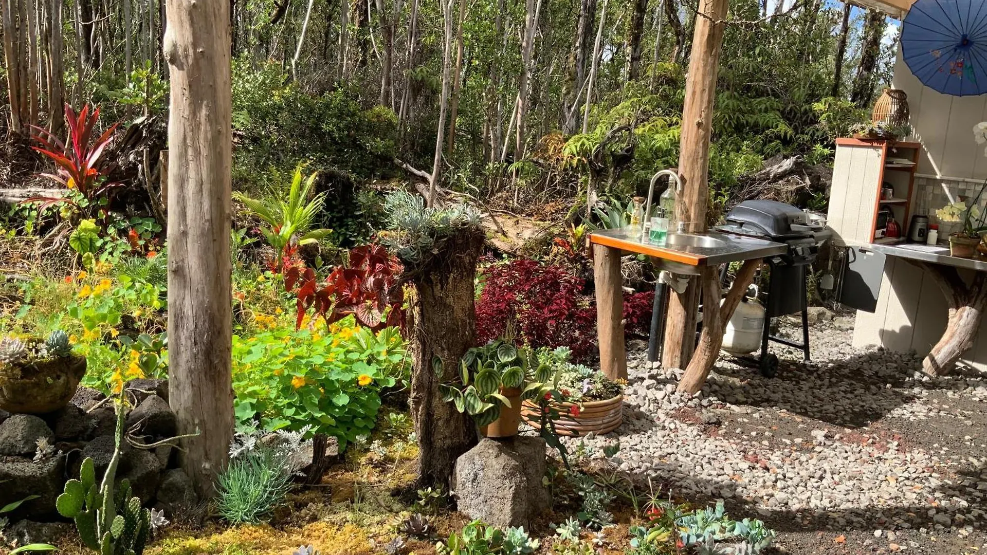 Exotic Garden Cottage At Amazing Volcano Fissure Mountain View Lantställe