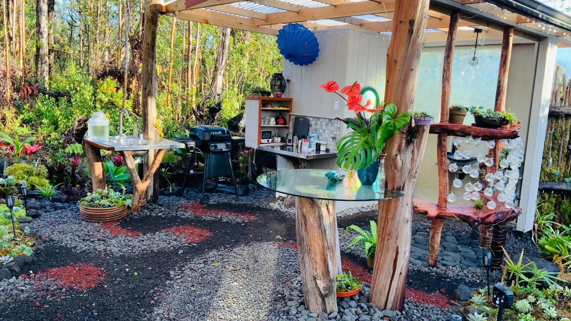 Landhuis Exotic Garden Cottage At Amazing Volcano Fissure Mountain View Verenigde Staten