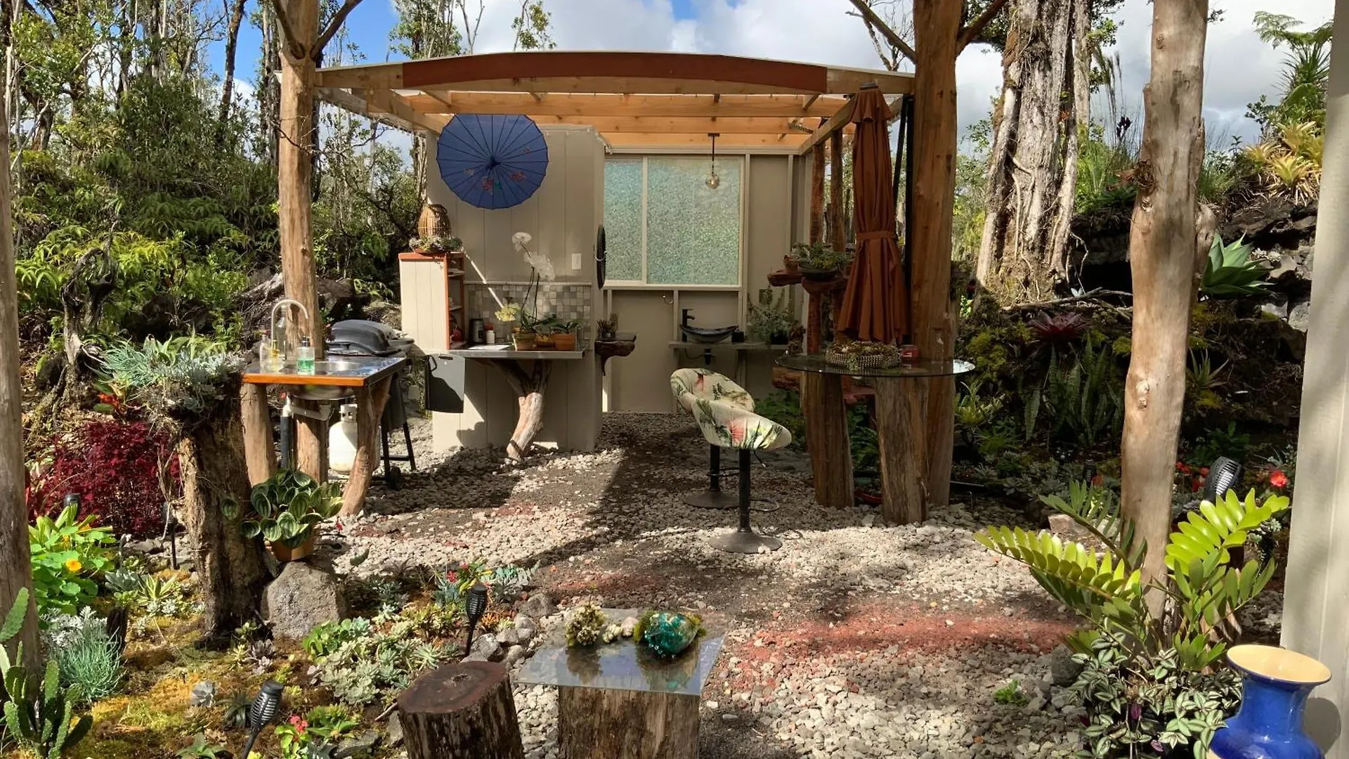 Landhuis Exotic Garden Cottage At Amazing Volcano Fissure Mountain View Verenigde Staten