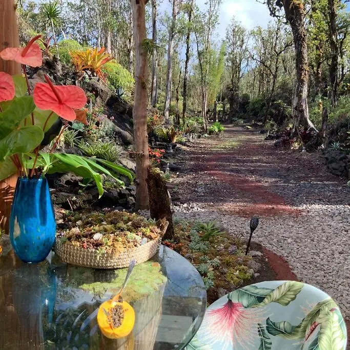 Exotic Garden Cottage At Amazing Volcano Fissure Mountain View Landhuis