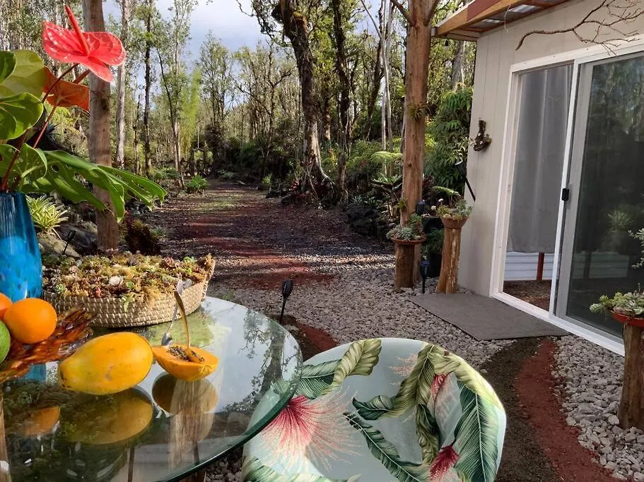 Exotic Garden Cottage At Amazing Volcano Fissure Mountain View