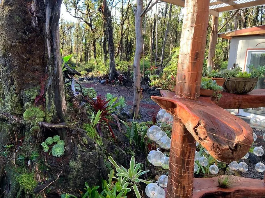 Exotic Garden Cottage At Amazing Volcano Fissure Mountain View Landhuis